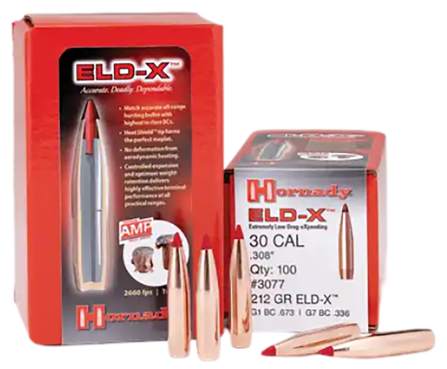 Hornady ELD-X 6.5mm .264 143 gr Bullets, 100 Per Box - image 3 of 5