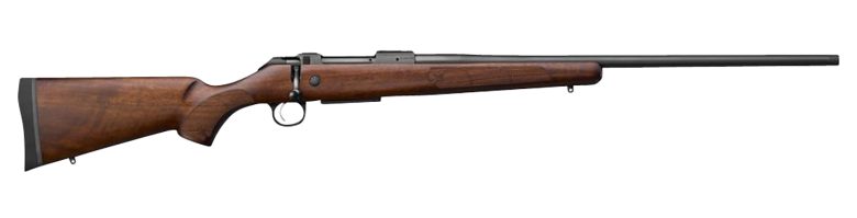 CZ-USA 07711 CZ 600 American ST2 243 Win 5+1 20" Threaded, Black Barrel/Rec, Walnut Stock, Adj. Trigger