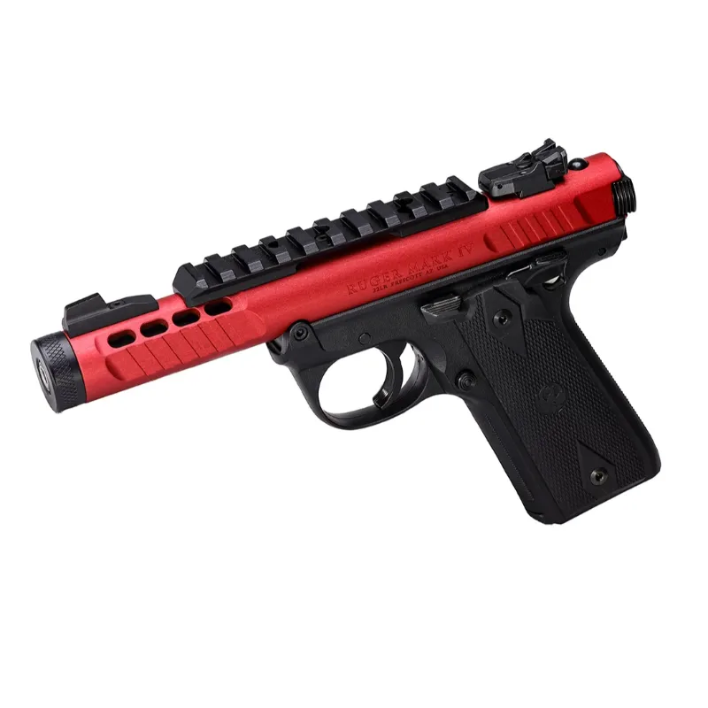 Ruger Mark IV 22/45 Lite Red Anodized 22LR 4.40" Threaded Barrel 10+1 Rimfire Pistol