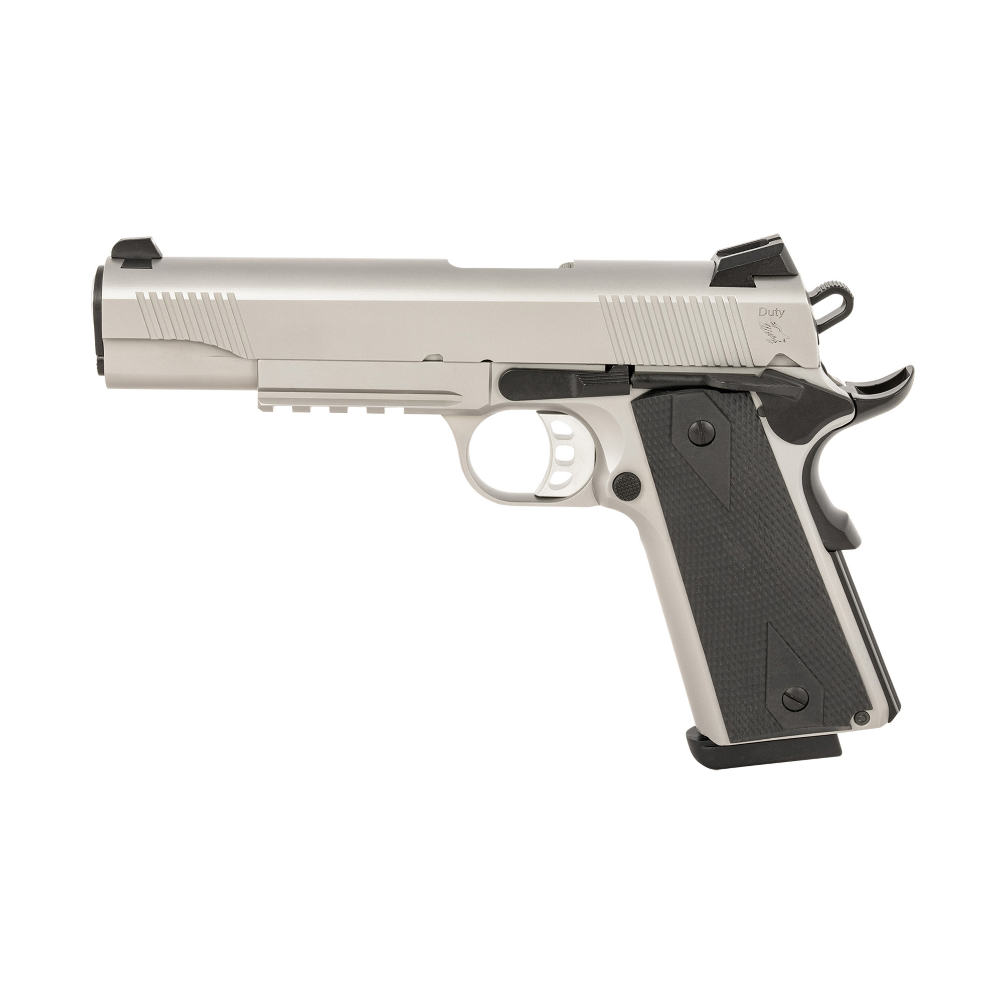 Tisas Arms 1911 Duty SS45R Semi-Auto Pistol - 45 ACP, 5" Barrel, Stainless Steel