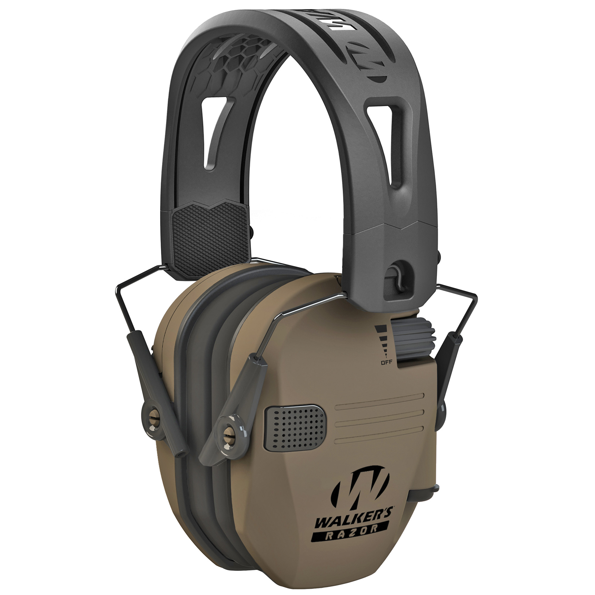 Walker's Razor Tacti-Grip Electronic Earmuffs - Flat Dark Earth