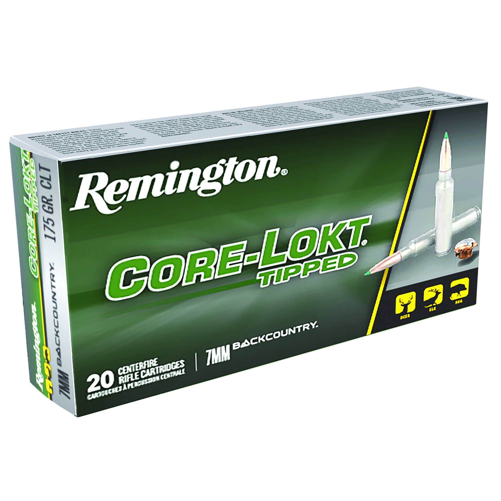 Remington Core-Lokt Tipped 7mm Backcountry 175 Grain Jacketed Soft Point - 20 Round Box
