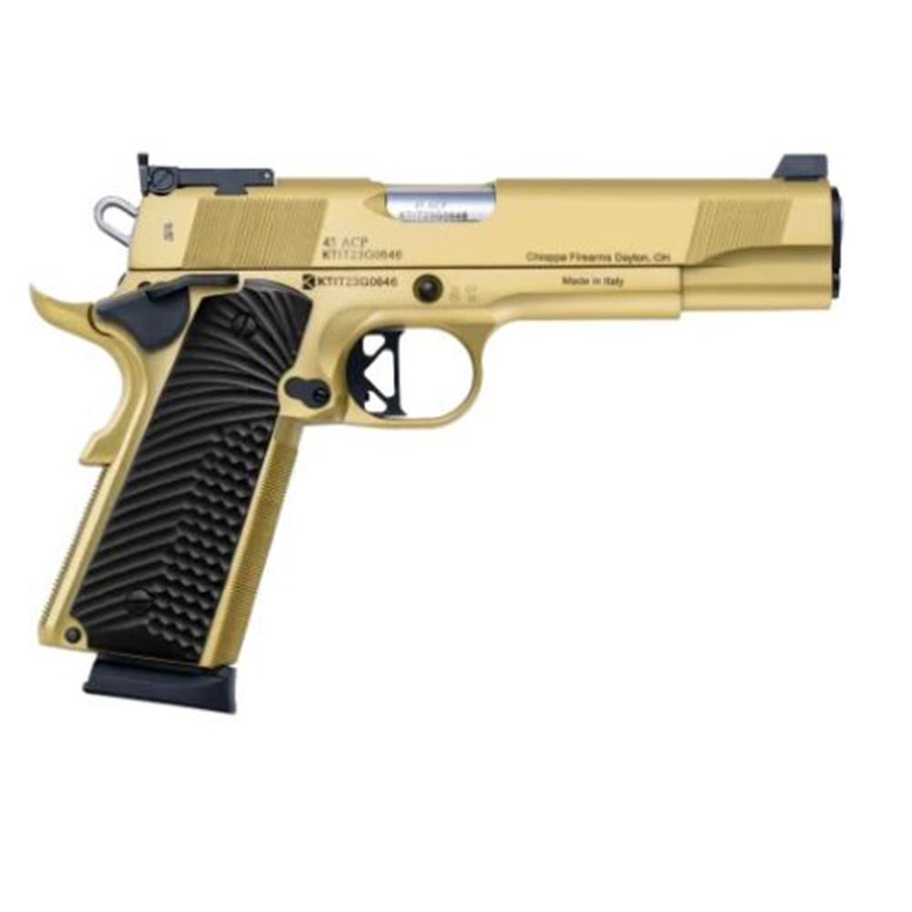 Chiappa 1911 Empire .45 ACP 5" Gold Black Grip 8rd 2 Magazines