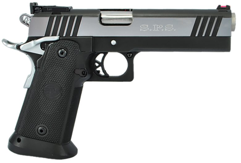 TriStar 85674 SPS Pantera 1911 9mm Luger 18+1, 5" Stainless Steel Barrel, Black Chrome Serrated Steel Slide, Black Steel Frame w/Beavertail, Black Polymer Grip