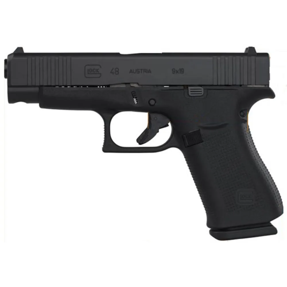 Glock 48 9mm 10rd Black Pistol with Fixed Sights