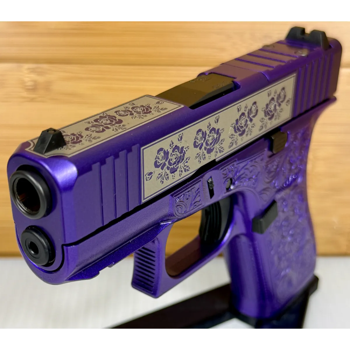 Glock 43X Purple "Glocks N Roses" 9mm 10 Rd Pistol