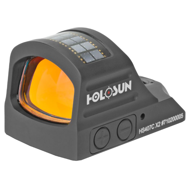 Holosun HS407C-X2 Reflex Sight 1x 2 MOA Red Dot Solar-Battery