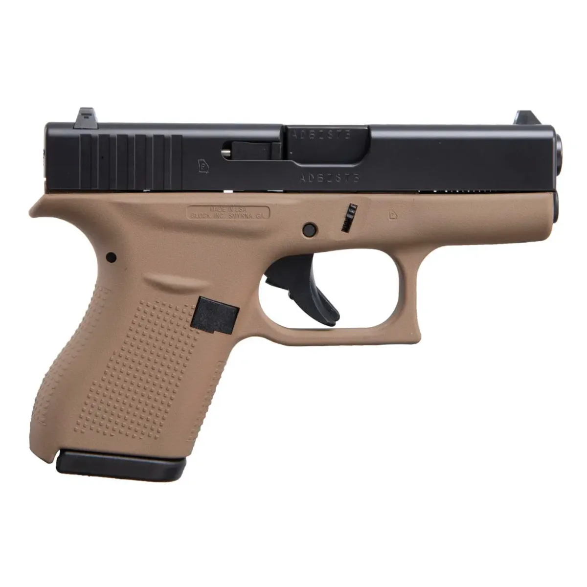 Glock 42 USA .380 Auto Dark Earth Frame & Black 3.26″ Pistol