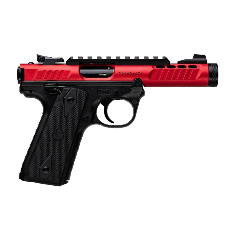 Ruger Mark IV 22/45 Lite Red Anodized 22LR 4.40" Threaded Barrel 10+1 Rimfire Pistol