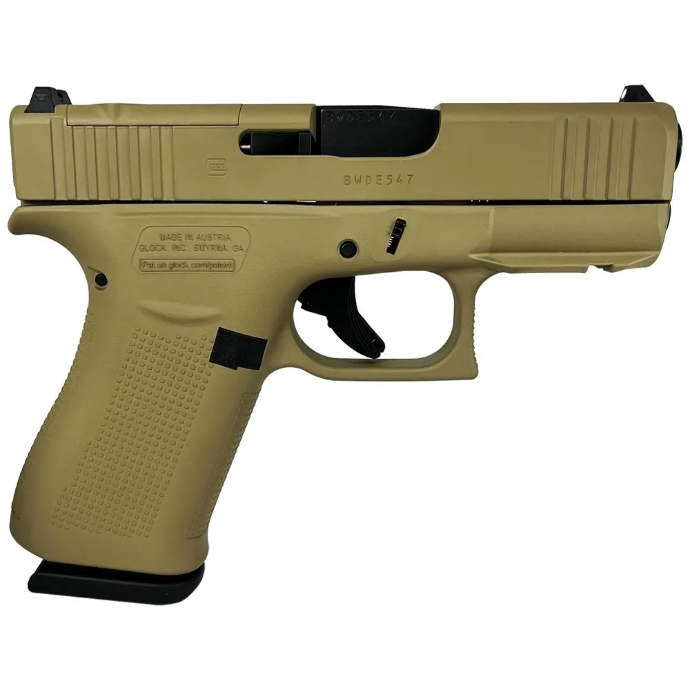 Glock 43X MOS Full FDE 9mm Custom 3.41" 10+1 Subcompact with Rail