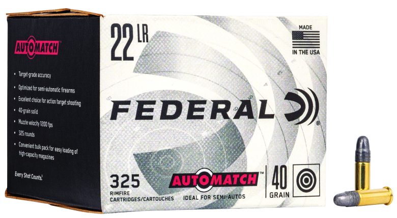 Federal Auto Match .22 LR 40gr LRN 325rd