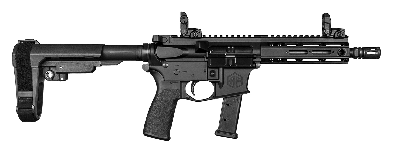 Alpha Foxtrot AFMG9 9mm 20+1 7.5" Threaded Barrel M-LOK SB Brace Black QPQ