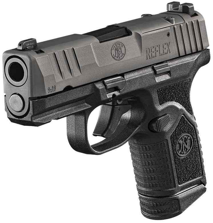 FN 66101422 Reflex MRD 9mm Luger 10+1 3.30" Micro-Compact Frame Black PVD Optic Ready/Serrated Steel Slide w/Picatinny Rail Black Stippled Grip Ambidextrous
