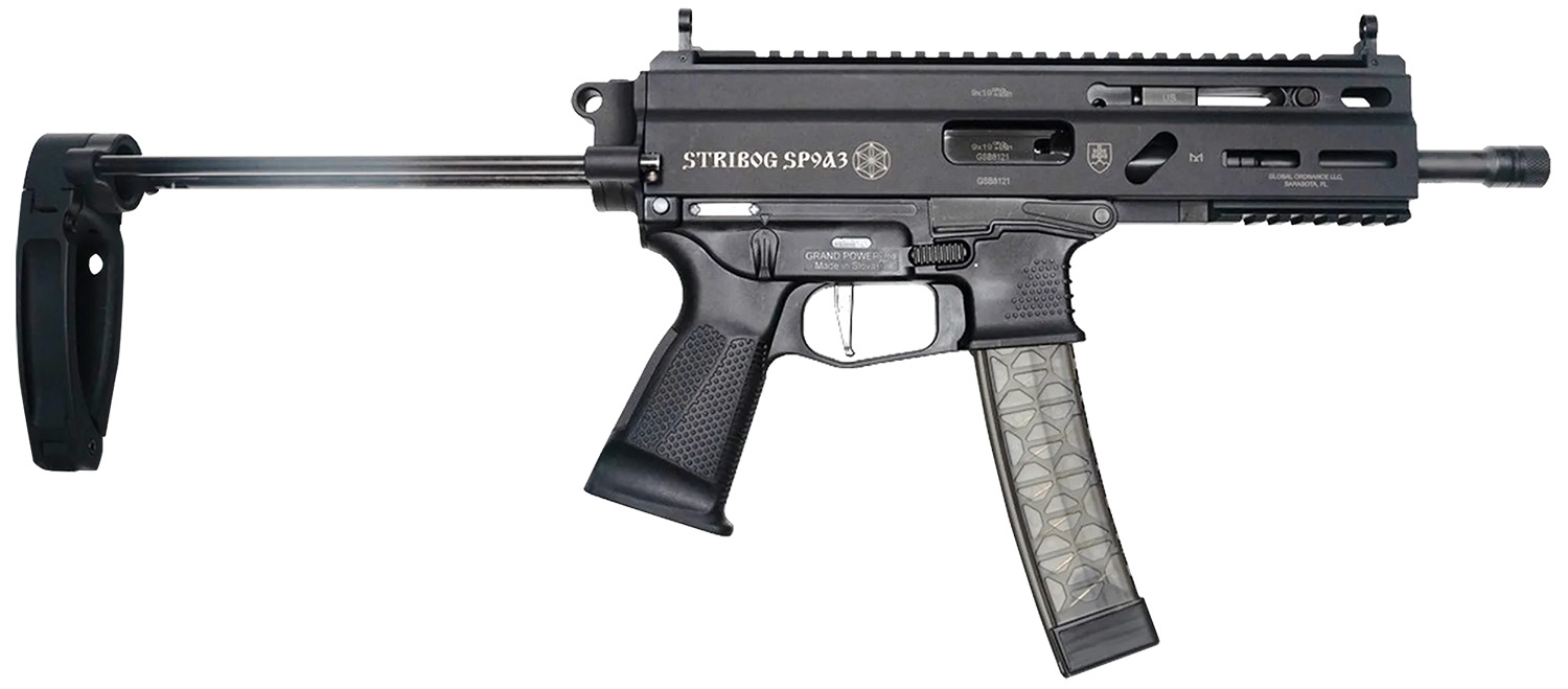 Grand Power Stribog SP9A3 9mm 30+1 Black PDW Brace