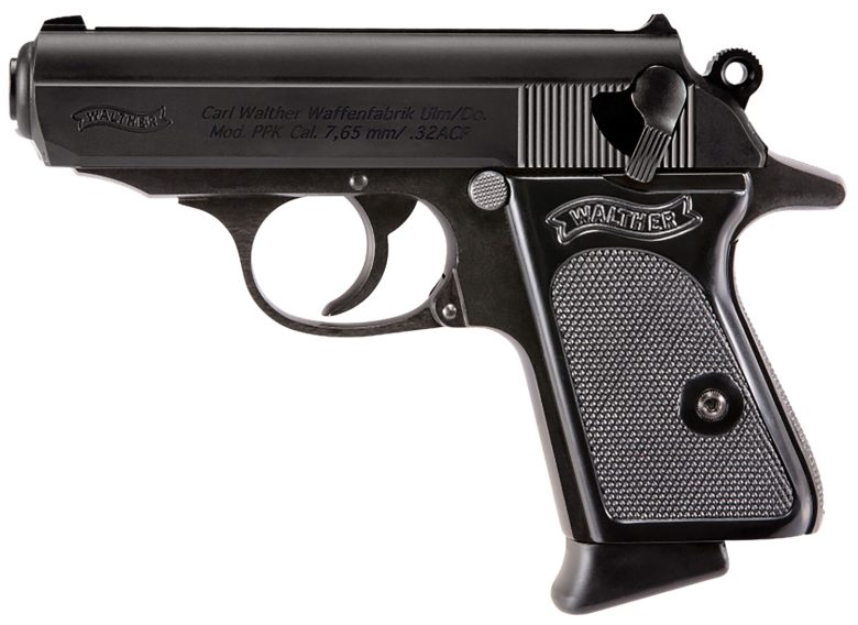 Walther Arms 4796021 PPK  32 ACP 6+1 3.30" Black Steel Barrel, Black Serrated Steel Slide, Black Steel Frame w/Beavertail, Textured Polymer Grip