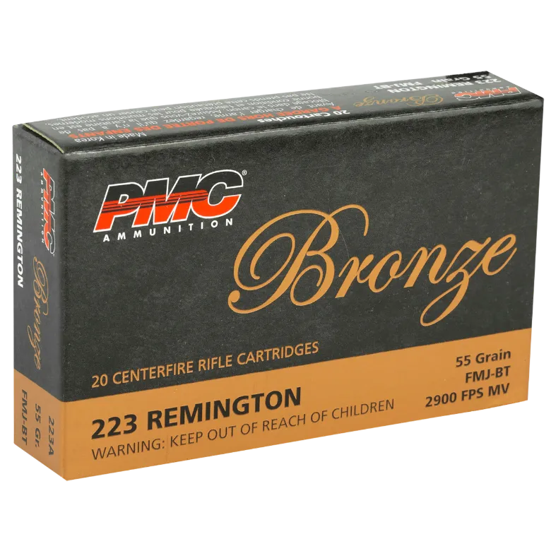 PMC 223A Bronze 223Rem 55gr Full Metal Jacket 20 Rounds Ammuntion