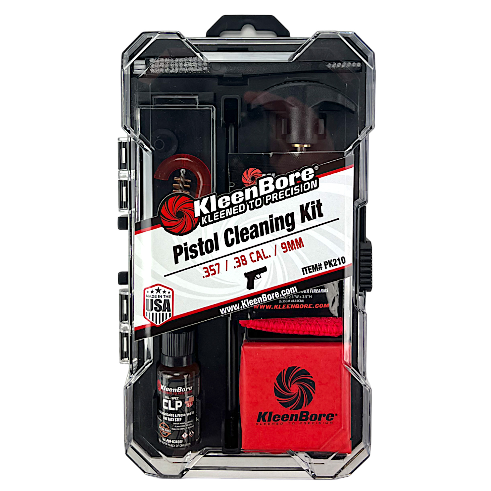 Kleen-Bore PK210 Classic Cleaning Kit .38/.357/9mm