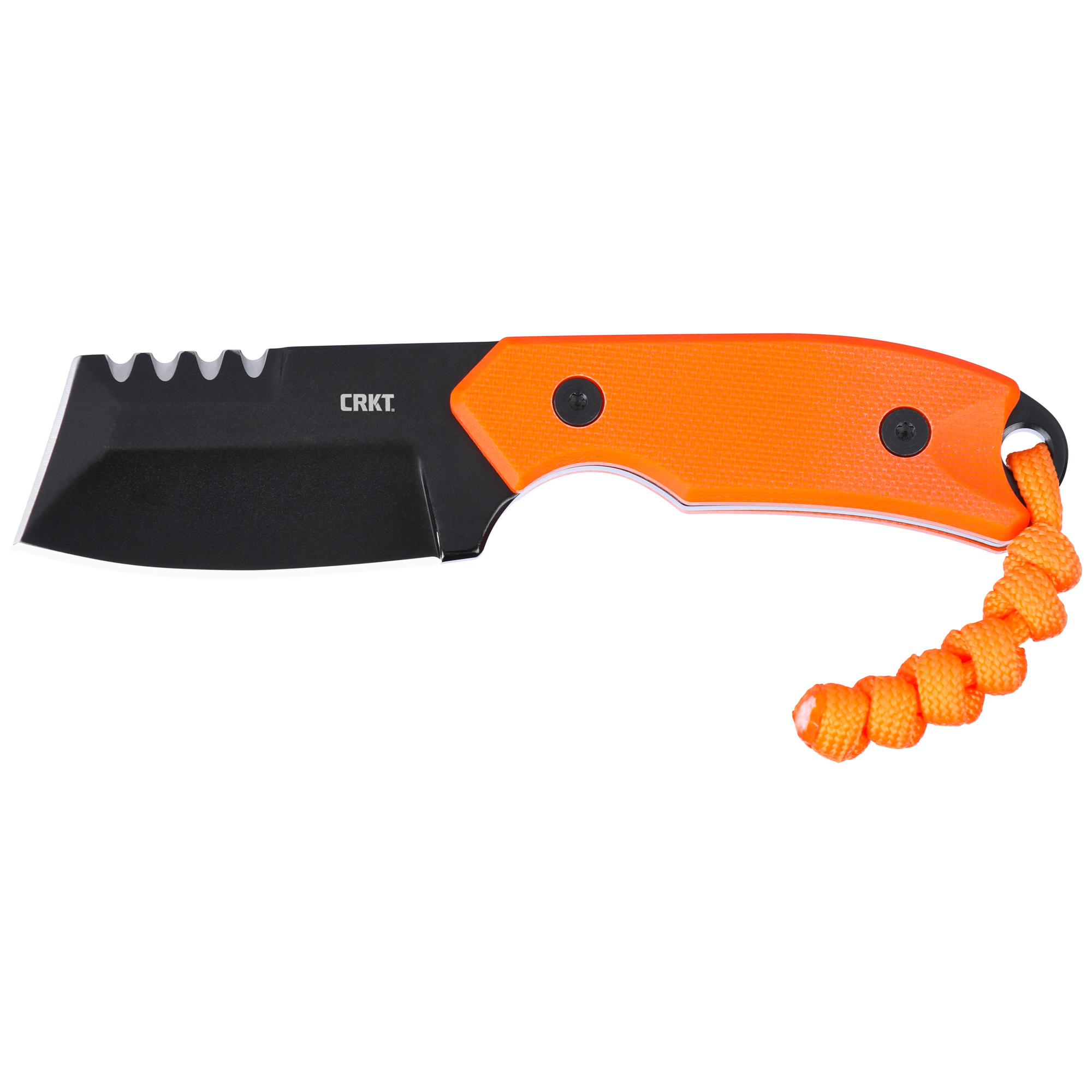 CRKT Razel Compact 2.32" Fixed Blade Knife, D2 Steel, Orange G10