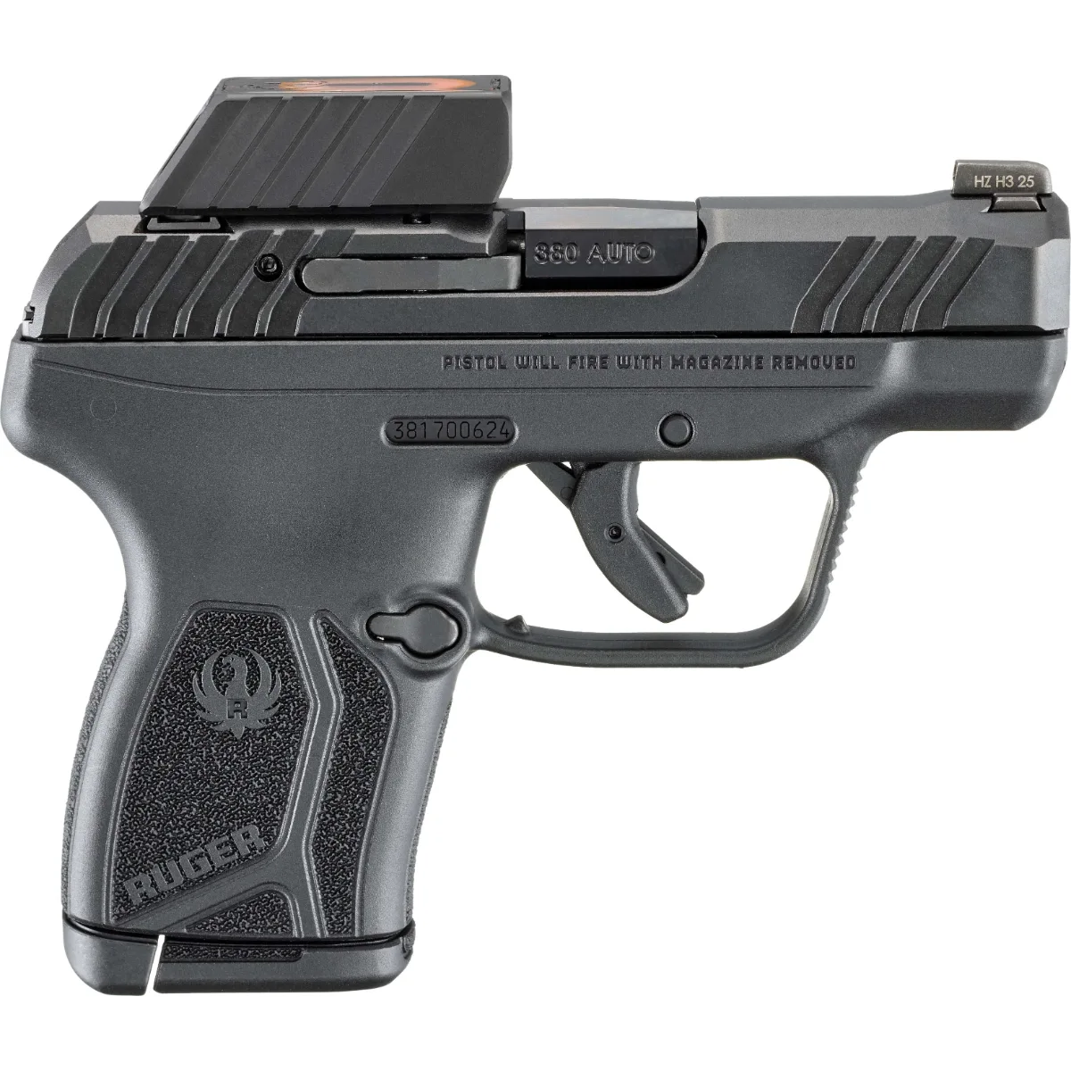 RUGER LCP MAX 380 RED DOT OPTIC BLACK 10RD PISTOL - image 2 of 5