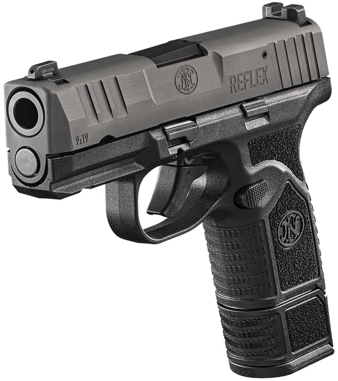 FN 66101420 Reflex  9mm Luger 10+1 3.30" Micro-Compact Frame Black PVD Serrated Steel Slide w/Picatinny Rail Stippled Grip Ambidextrous