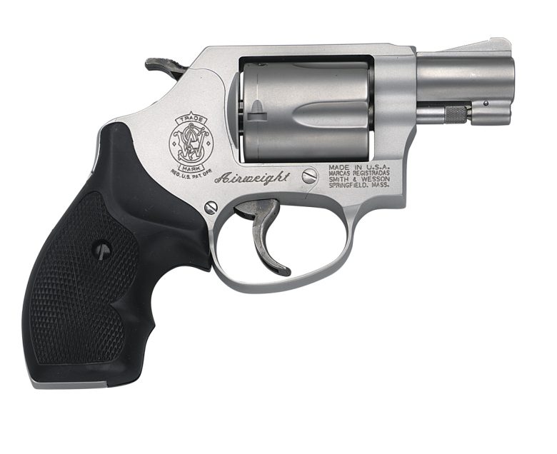 S&W 637 Chief’s Special Airweight .38 Spl +P 2″ Revolver Silver/Black 5rd