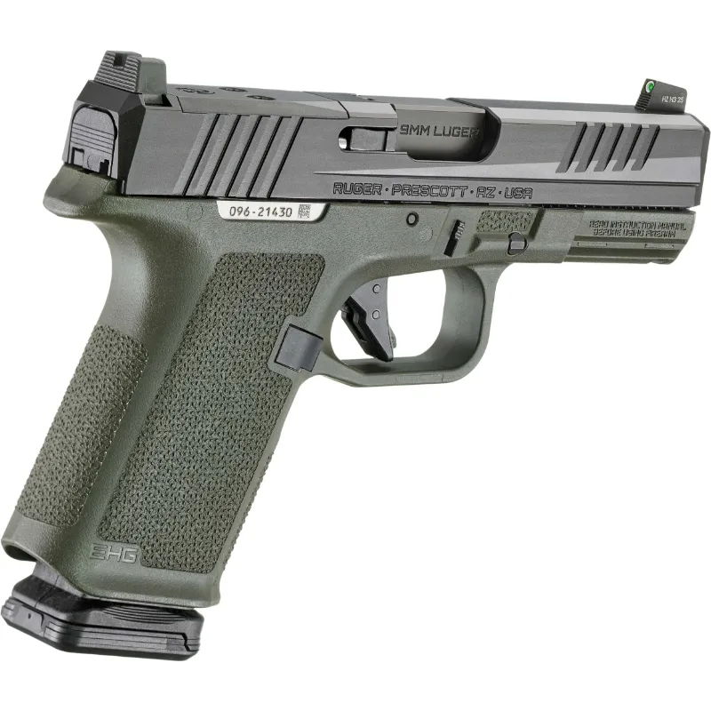 Ruger RXM ODG 9mm 4" Optic-Ready Tritium Sight 15+1 Flat Trigger Green Cerakote Pistol