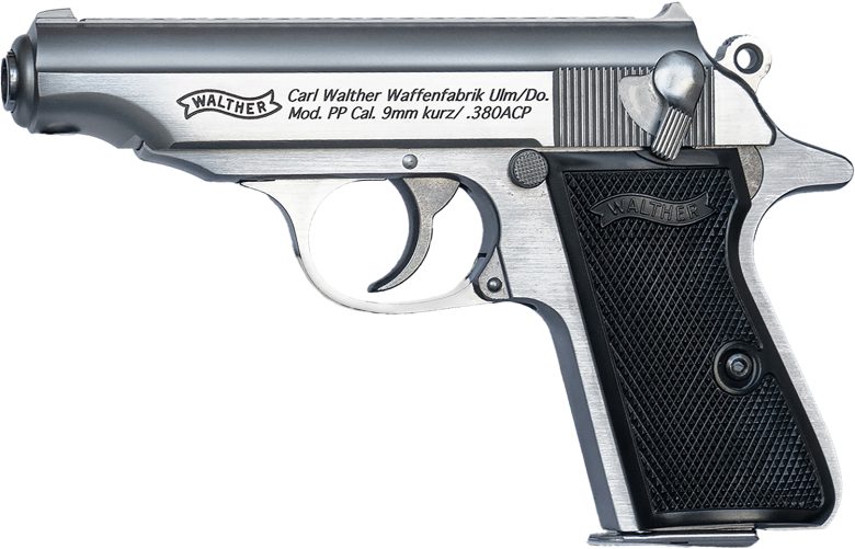 Walther Arms 4796029 PP 32 ACP 8+1 3.90" Stainless Steel Barrel, Stainless Serrated Steel Slide, Stainless Aluminum Frame w/Beavertail, Textured Polymer Grip