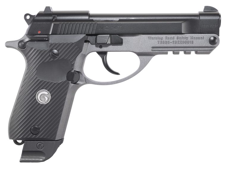 EAA GIRSAN 390855 MC 14T Solution Compact Frame 380 ACP 13+1, 4.50" Black Steel Tip-Up Barrel & Serrated Steel Slide, Matte Stainless Aluminum Frame w/Picatinny Rail, Black Polymer Grip, Ambidextrous