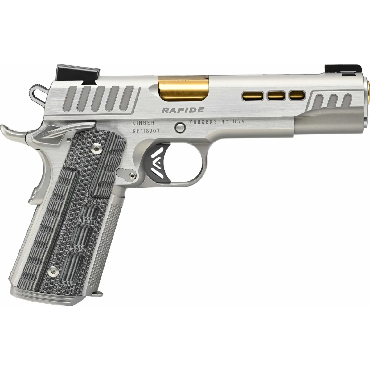 Kimber Rapide Dawn 1911 10mm Pistol 5" Silver Finish 8RD
