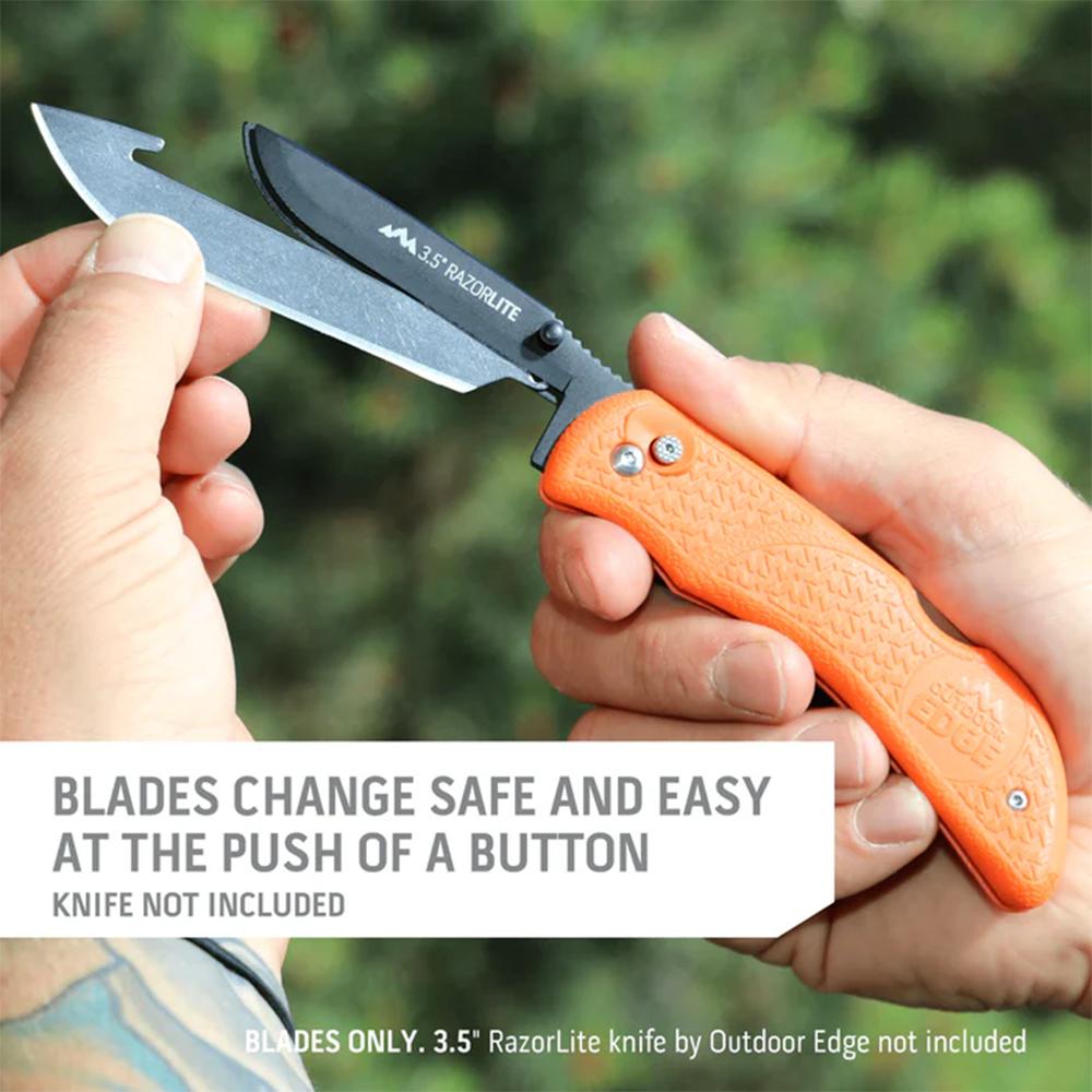 Outdoor Edge RazorLite Drop Point Replacement Blades 3.5" (6-Pack) - image 8 of 8