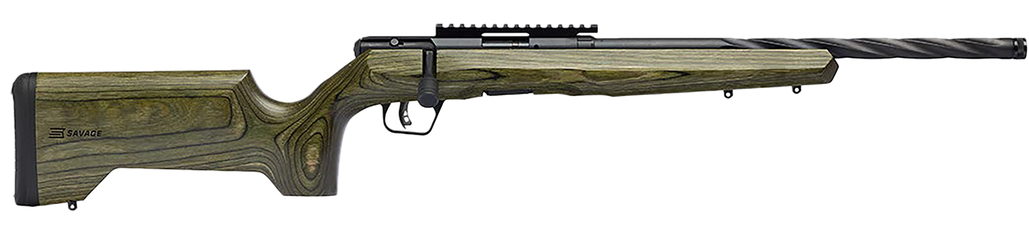 Savage Arms B Series 22 WMR OD Green 18" Threaded Barrel Bolt Action Rifle