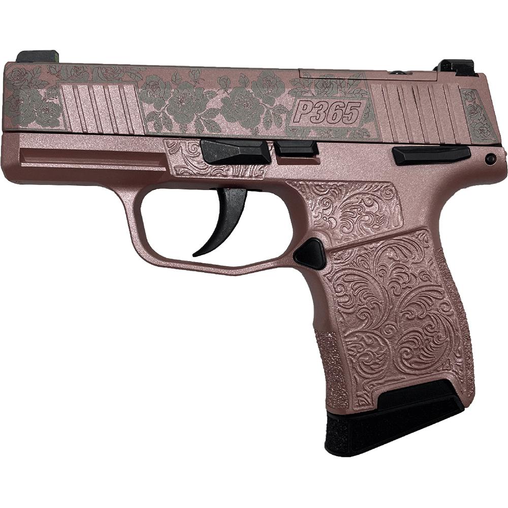 Sig Sauer P365 "Gun & Roses" Pink 9mm Optic Ready 3.1" 10rd X-RAY Sights Manual Safety