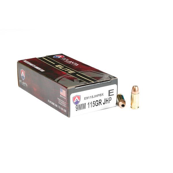 Atlanta Arms Elite Handgun Ammunition 9mm Luger 115gr JHP 1100 fps 50/ct