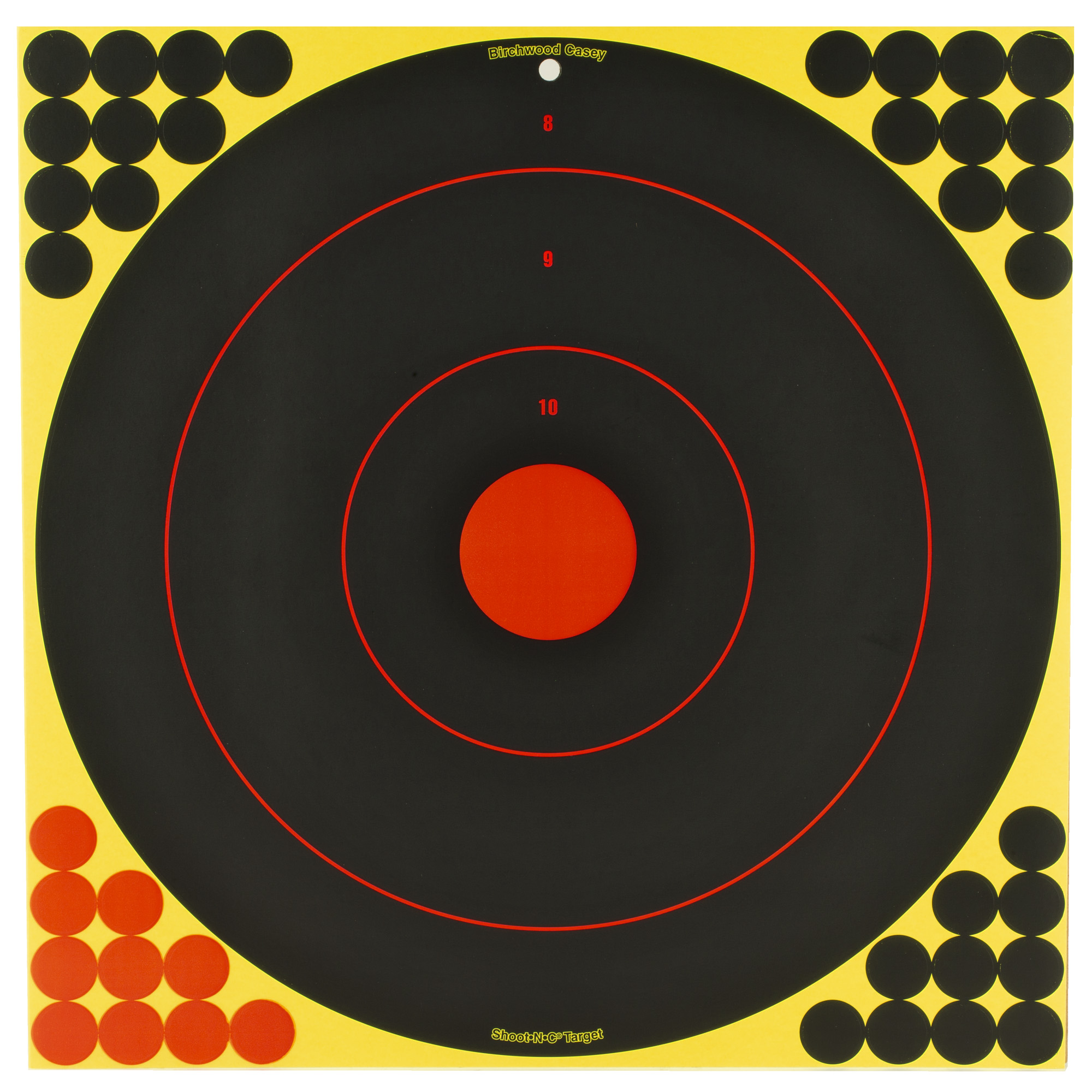 Birchwood Casey Shoot-N-C Reactive Target - 17.25" Bullseye, Self-Adhesive Paper, 5-Pack