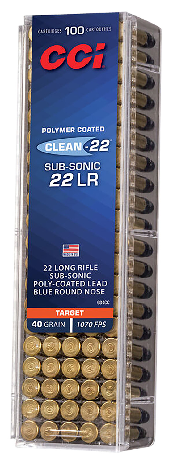 CCI Clean-22 Subsonic .22 LR 40gr LRN 100rd