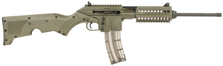 Kel-Tec SU22CAGRN SU22  Full Size 22 LR 26+1 16.10" Black Threaded Barrel, OD Green Picatinny Rail Polymer Receiver, OD Green Synthetic w/Storage Compartment Stock