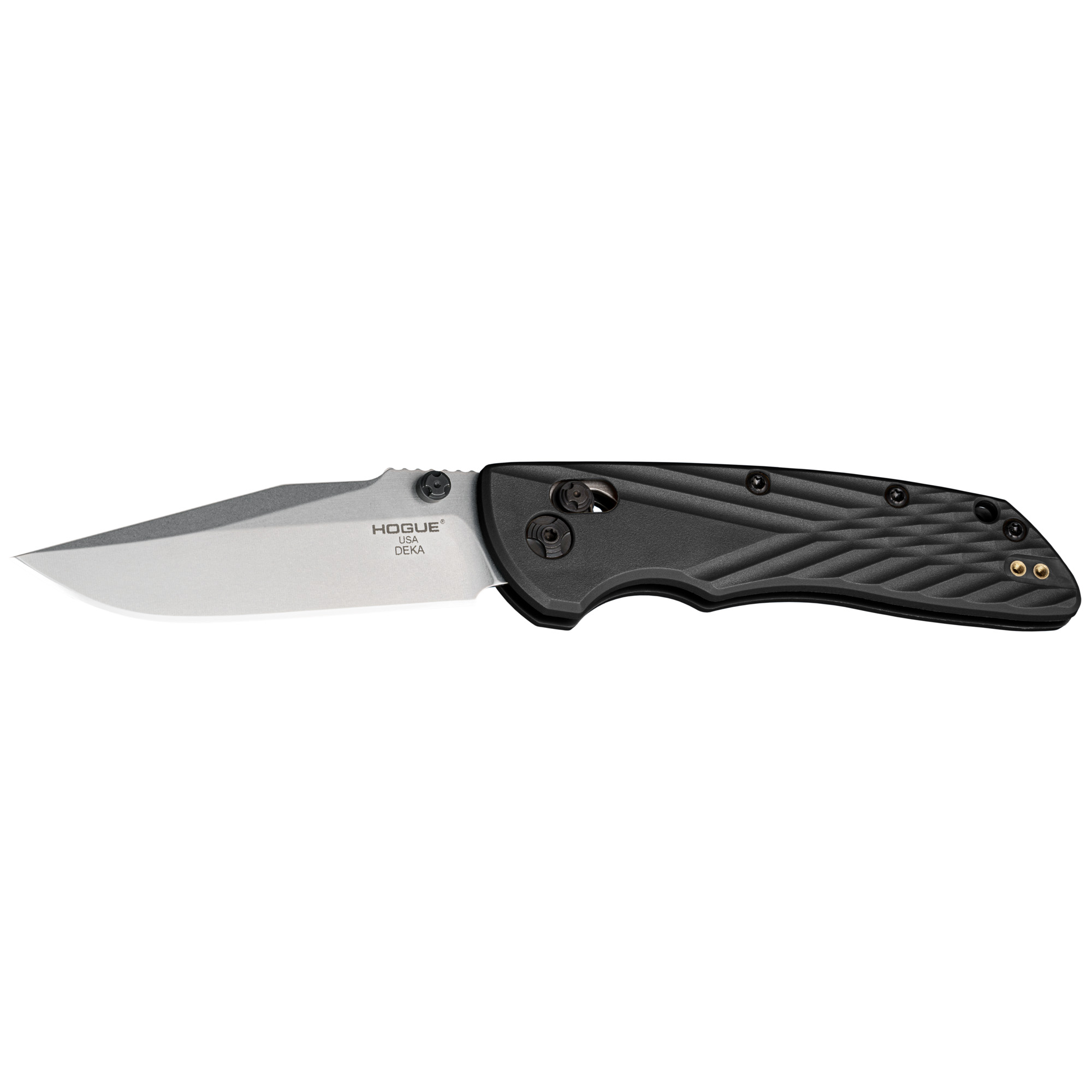 Hogue Deka Folding Knife, CPM MagnaCut, Stone Tumbled, 3.25" Blade