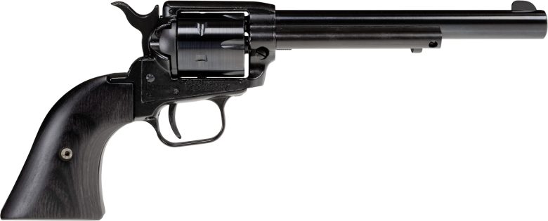 Heritage Mfg RR22B6BBK Rough Rider 22 LR 6 Shot, 6.50" Black Oxide Steel Barrel, Black Steel Frame, Black Oxide Cylinder, Black Laminate Wood Grip, Hammer/Thumb Safety, Exposed Hammer
