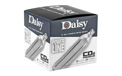 Daisy Powerline 7025 CO2 Cylinders, 12 Gram, 25 Per Box