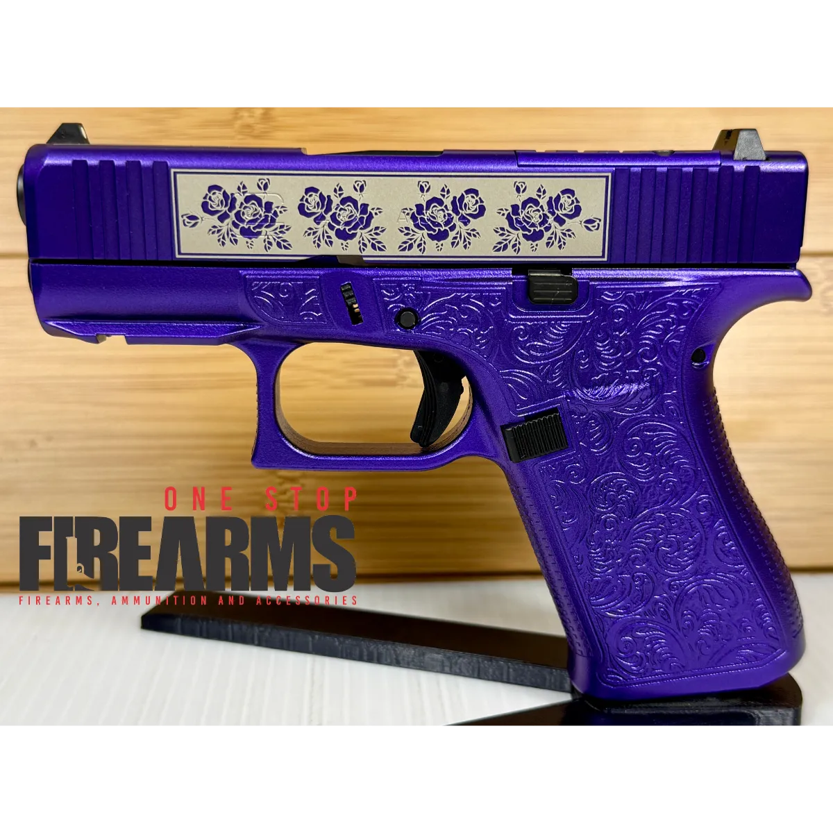 Glock 43X Purple "Glocks N Roses" 9mm 10 Rd Pistol