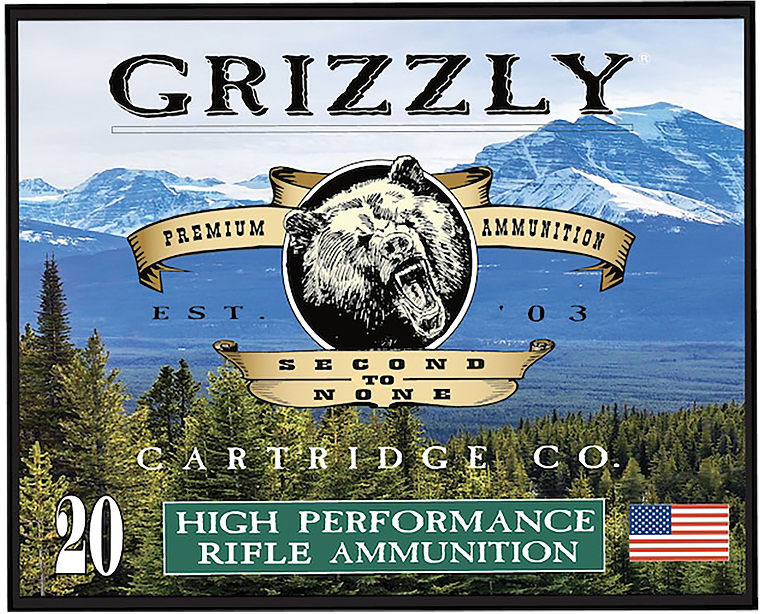 Grizzly Ammo GC44M+P3   44Mag+P+ 360gr Full Metal Jacket Flat Point 20 Per Box/10 Case