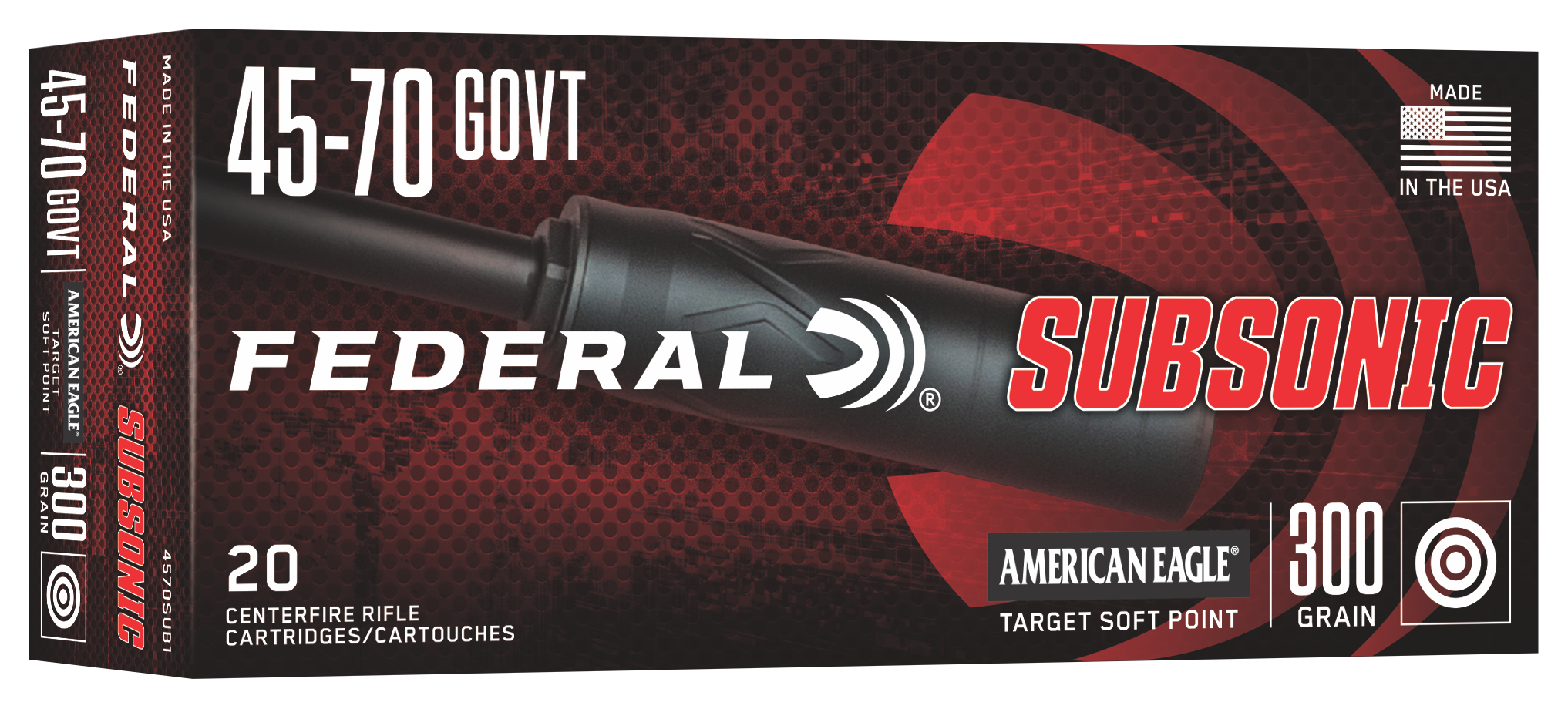 Federal 45-70 Government 300 Grain Target Soft Point Subsonic - image 4 of 5