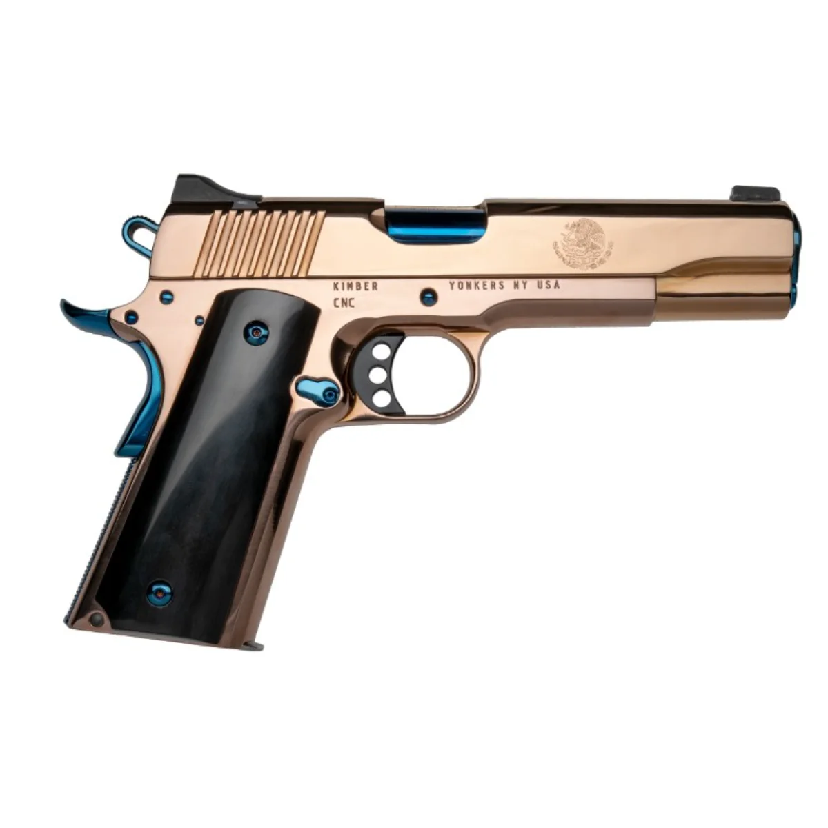 Kimber 1911 El Rey 38 Super Pistol 5" Rose Gold Engraved 9RD