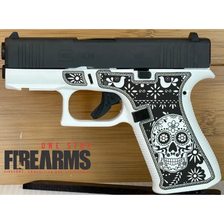 Glock 43X "Sugar Skull" Black & White 9mm 10rd Pistol