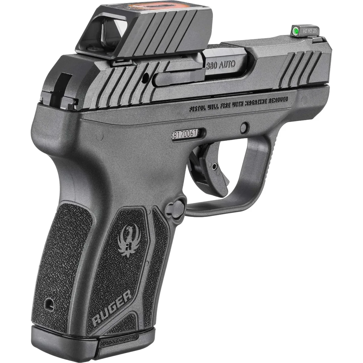RUGER LCP MAX 380 RED DOT OPTIC BLACK 10RD PISTOL - image 4 of 5