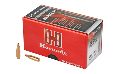 Hornady Match 75 Grain Boat Tail Hollow Point Bullets (.224 Caliber, 100 Count) - image 2 of 5