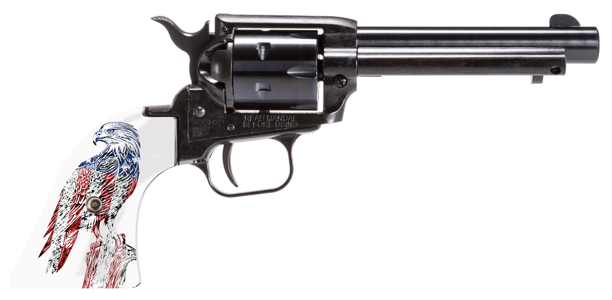 Heritage Rough Rider Patriot Eagle 22LR 4.75" Engraved Grip 6-Shot Single-Action Revolver