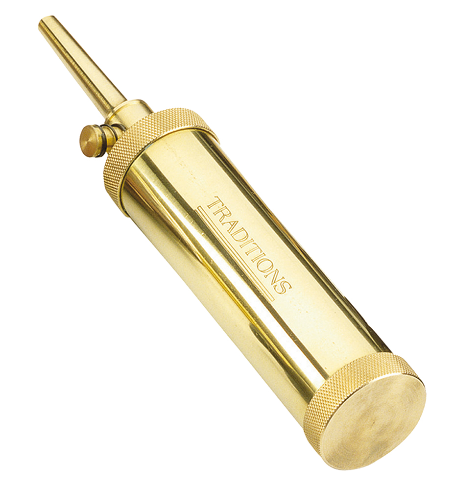 Traditions Deluxe Brass Flask - 2 oz Tubular