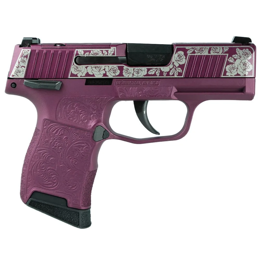 Sig P365 .380 Black Cherry Roses 3.1" 10rd MS Exclusive Pistol