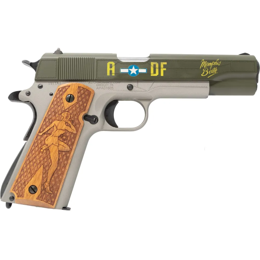 AUTO-ORDNANCE MEMPHIS BELLE 1911A1 45ACP 5" WWII WINGED WARRIORS